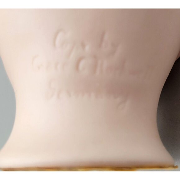 Vintage Porcelain Bisque Doll Head Reproduction Grace C Rockwell Doll Part - Picture 7 of 10